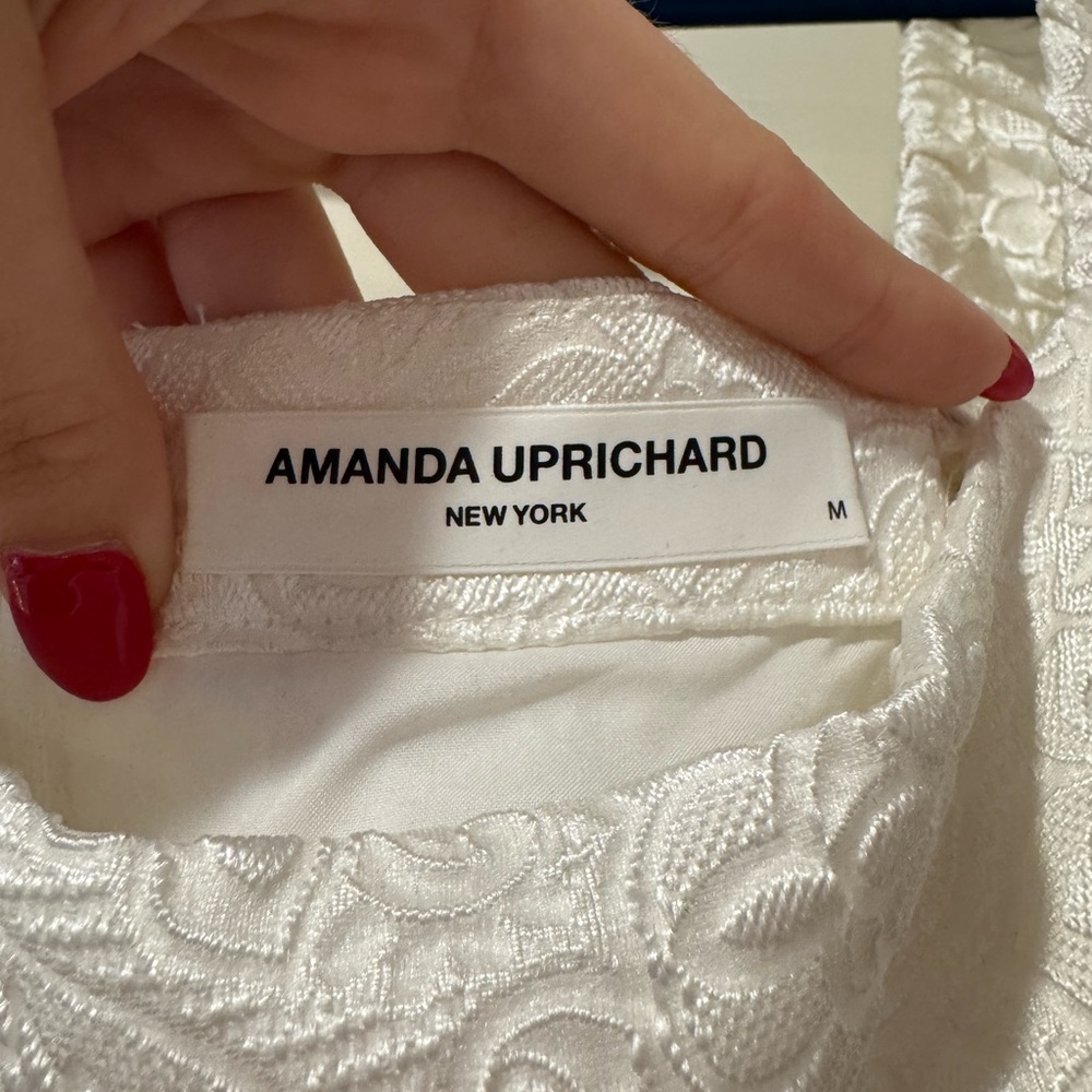 Amanda Uprichard White Mini Tiered Babydoll Dress - Picture 4 of 4